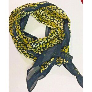 Jasper Conran Designers at Debenhams Women Silk Scarf Black Animal Print 67*10"